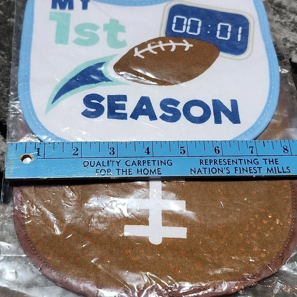 FOOTBALL THEMED SET-OF-2 BABY BIBS BUNDLE
